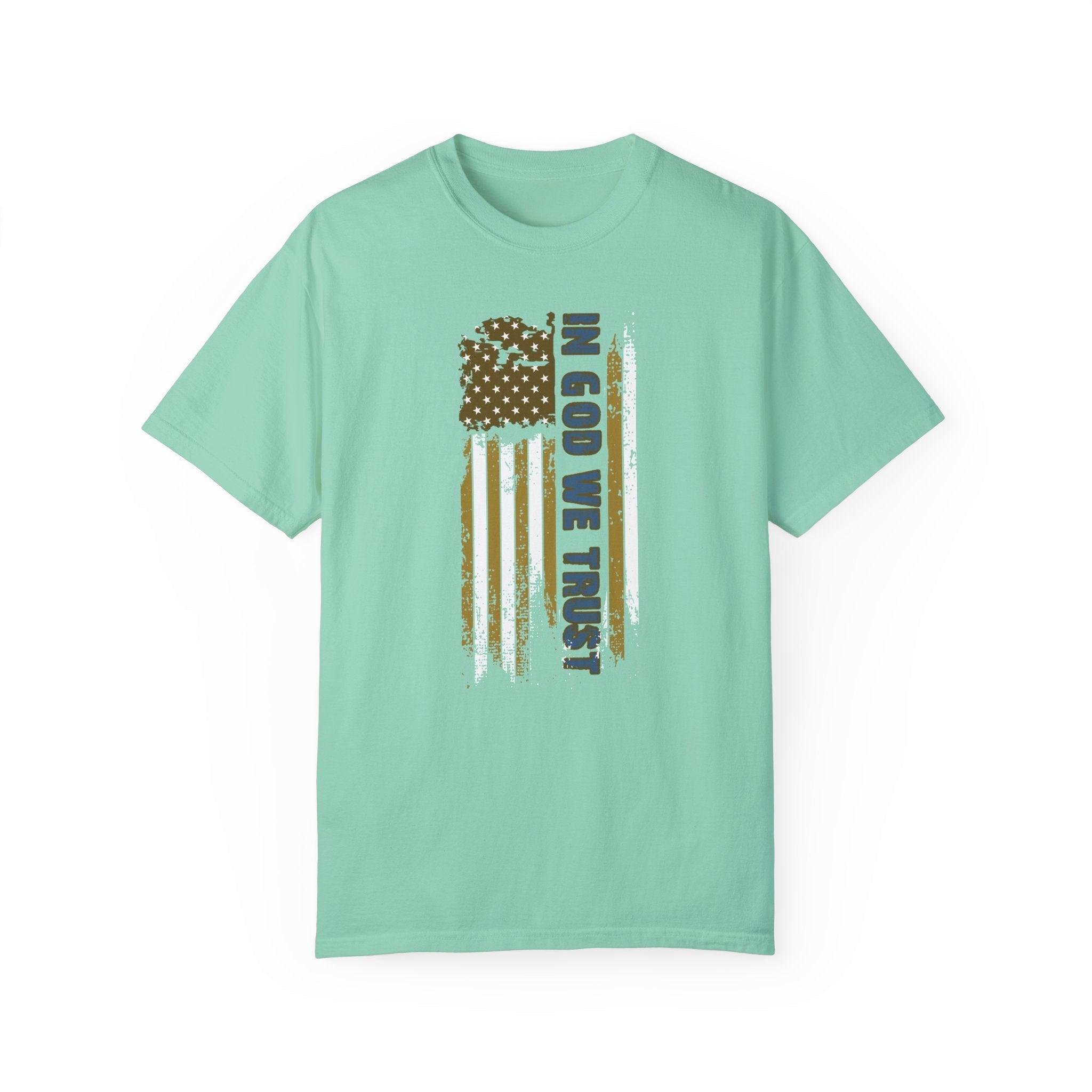 Faded Glory: In God We Trust Comfort Colors Garment - Dyed T-shirt - Encore2woIsland ReefS
