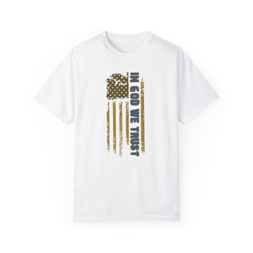 Faded Glory In God We Trust Comfort Colors T-Shirt - Encore2woWhiteS