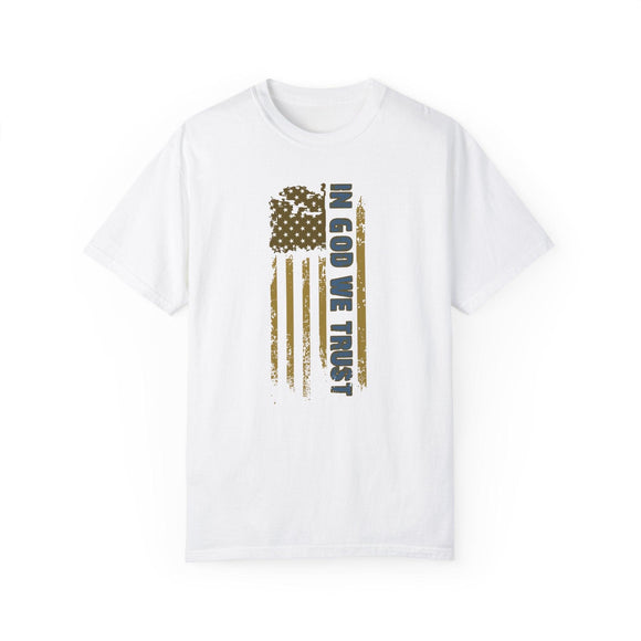 Faded Glory In God We Trust Comfort Colors T-Shirt - Encore2woWhiteS