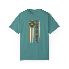 Faded Glory In God We Trust Comfort Colors T-Shirt - Encore2woSeafoamS
