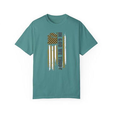 Faded Glory In God We Trust Comfort Colors T-Shirt - Encore2woSeafoamS