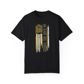 Faded Glory In God We Trust Comfort Colors T-Shirt - Encore2woBlackS