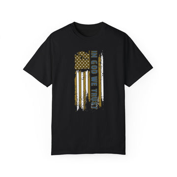 Faded Glory In God We Trust Comfort Colors T-Shirt - Encore2woBlackS