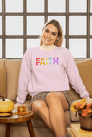 Faith in Christ Crewneck Sweatshirt - Colorful Text Design - Encore2woSRoyal