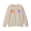 Faith in Christ Crewneck Sweatshirt - Colorful Text Design - Encore2woSSand