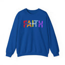 Faith in Christ Crewneck Sweatshirt - Colorful Text Design - Encore2woSRoyal
