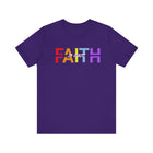 Faith in Christ T-Shirt - Inspirational Divided Text - Encore2woTeam PurpleS
