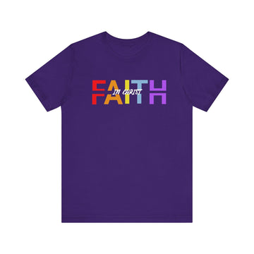Faith in Christ T-Shirt - Inspirational Divided Text - Encore2woTeam PurpleS