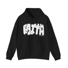 Faith in Christ Unisex Hoodie Inspirational Christian Sweatshirt - Encore2woBlackS