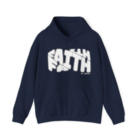 Faith in Christ Unisex Hoodie Inspirational Christian Sweatshirt - Encore2woNavyS