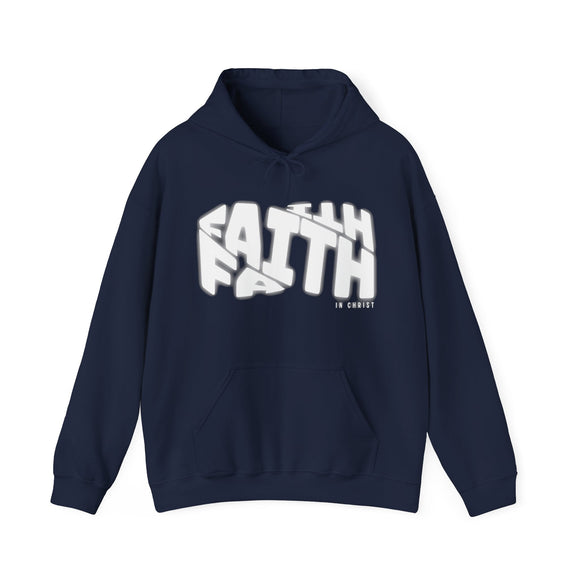 Faith in Christ Unisex Hoodie Inspirational Christian Sweatshirt - Encore2woNavyS