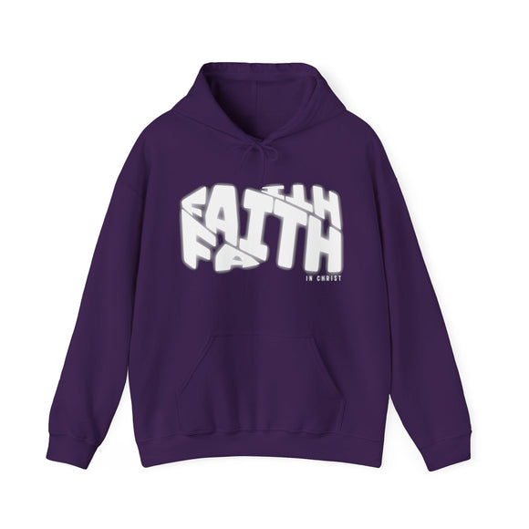 Faith in Christ Unisex Hoodie Inspirational Christian Sweatshirt - Encore2woPurpleS
