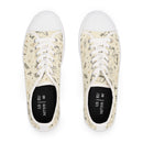 Faith-Inspired Women's Low Top Sneakers — Grace Trust Faith Dove & Cross Pattern - Encore2woUS 5.5White sole