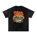 Faith Is High, Anxiety Is Low Retro Oversized Snow Washed Cotton T-Shirt - Encore2woBlackS