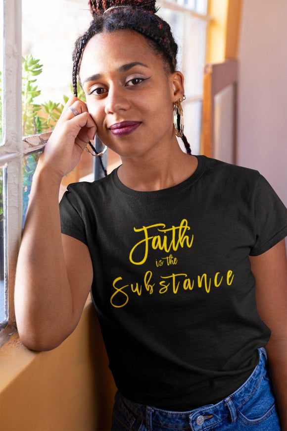 Faith is the Substance Unisex Short Sleeve Tee - Encore2woBlackL