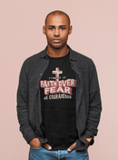 Faith Over Fear Be Courageous Christian Graphic Tee Inspirational Shirt - Encore2woMaroonS