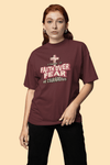 Faith Over Fear Be Courageous Christian Graphic Tee Inspirational Shirt - Encore2woMaroonS