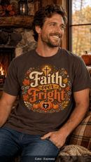 Faith Over Fright Christian Halloween T-Shirt for Fall Festivals - Encore2woBlackS