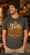 Faith Over Fright Christian Halloween T-Shirt for Fall Festivals - Encore2woPepperS
