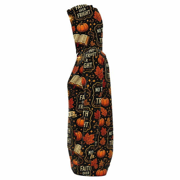 Faith Over Fright Hoodie Dress – Women's Christian Fall Harvest Pumpkin Pullover - Encore2woXS
