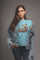 Fall Blooming Flowers Graphic Tee Vibrant Floral Casual Shirt - Encore2woYellowS