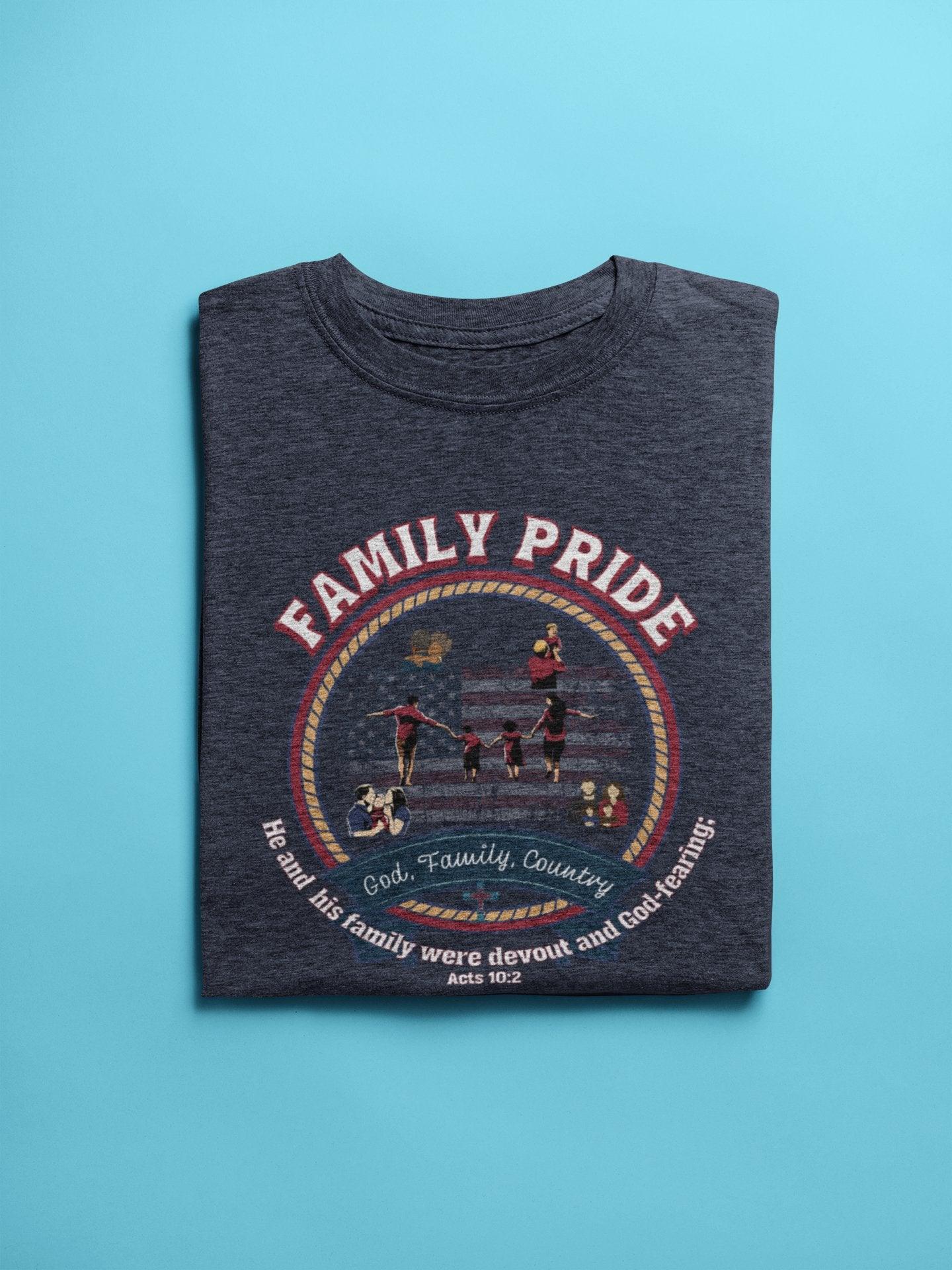 Family Pride Crest T - Shirt | Traditional Values | Traditional Family Crest Tee - Encore2woMaroonS