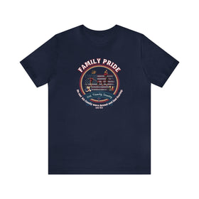 Family Pride Crest T-Shirt | Traditional Values | Traditional Family Crest Tee - Encore2woNavyS