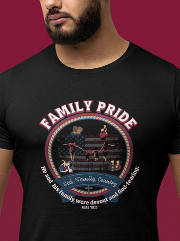 Family Pride Crest T-Shirt - Traditional Values - Encore2woTeam PurpleS