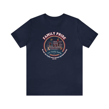 Family Pride Crest T-Shirt - Traditional Values - Encore2woNavyS