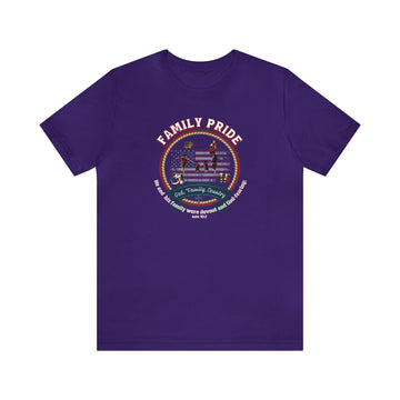 Family Pride Crest T-Shirt - Traditional Values - Encore2woTeam PurpleS