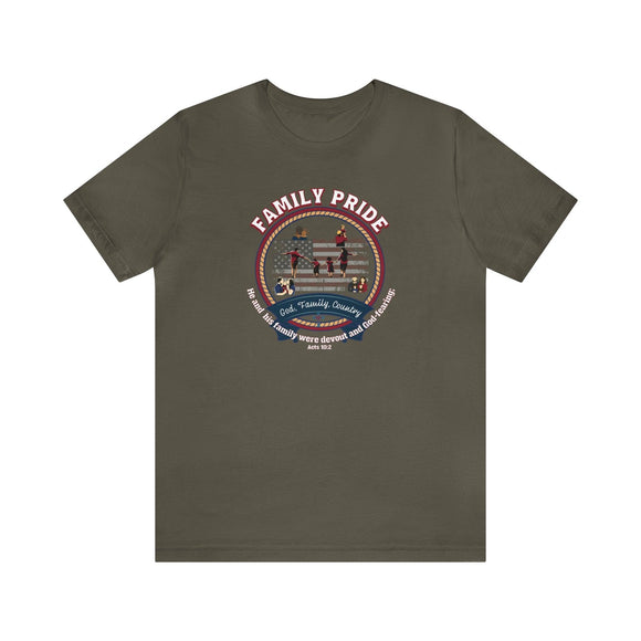 Family Pride Crest T-Shirt - Traditional Values - Encore2woArmyS