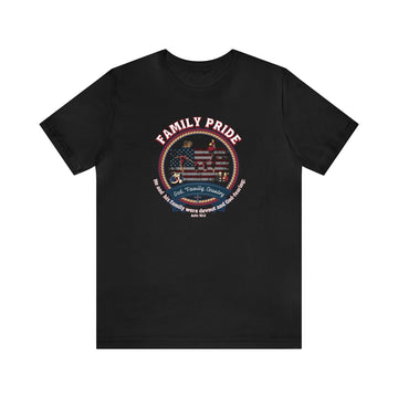 Family Pride Crest T-Shirt - Traditional Values - Encore2woBlackS