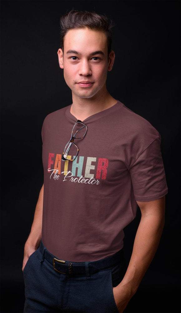 FATHER: The Protector Dad T-Shirt Gift - Encore2woArmyS