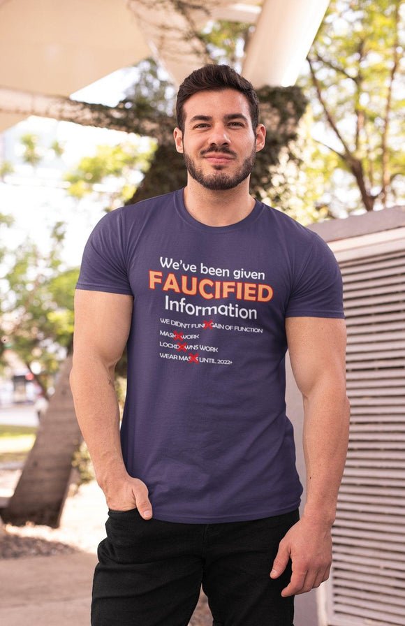 Faucified Information Unisex T-Shirt - Encore2woBrownL