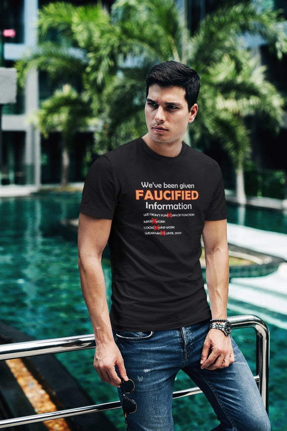 Faucified Information Unisex T-Shirt - Encore2woBrownL