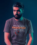 Faucified Information Unisex T-Shirt - Encore2woBrownL