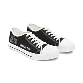 Fear No Evil Women's Sneakers with Psalm 23 Logo - Encore2woUS 5.5White sole