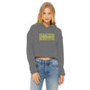 Fearless & Beautiful Cropped Raw Edge Hoodie - Encore2woDark GreyXS