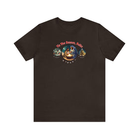 Festive 'Tis the Season Folks' Holiday Christmas T-Shirt Unisex - Encore2woBrownS