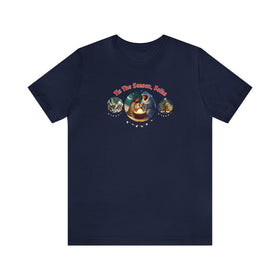 Festive 'Tis the Season Folks' Holiday Christmas T-Shirt Unisex - Encore2woNavyS