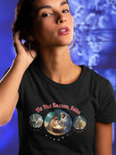 Festive 'Tis the Season Folks' Holiday Christmas T-Shirt Unisex - Encore2woBlackS