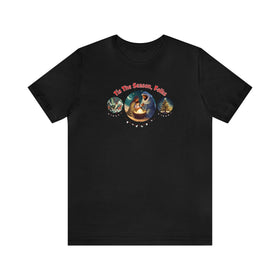 Festive 'Tis the Season Folks' Holiday Christmas T-Shirt Unisex - Encore2woBlackS