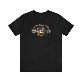 Festive 'Tis the Season Folks' Holiday Christmas T-Shirt Unisex - Encore2woBlackS