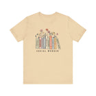 Floral Social Worker Tee Inspirational Career Appreciation Gift Shirt - Encore2woSoft CreamS