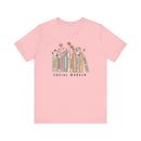 Floral Social Worker Tee Inspirational Career Appreciation Gift Shirt - Encore2woPinkS
