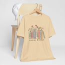 Floral Social Worker Tee Inspirational Career Appreciation Gift Shirt - Encore2woPinkS