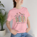 Floral Social Worker Tee Inspirational Career Appreciation Gift Shirt - Encore2woPinkS