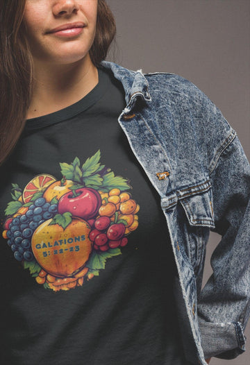 Fruits of the Spirit Inspirational Christian T-Shirt - Encore2woBlackS