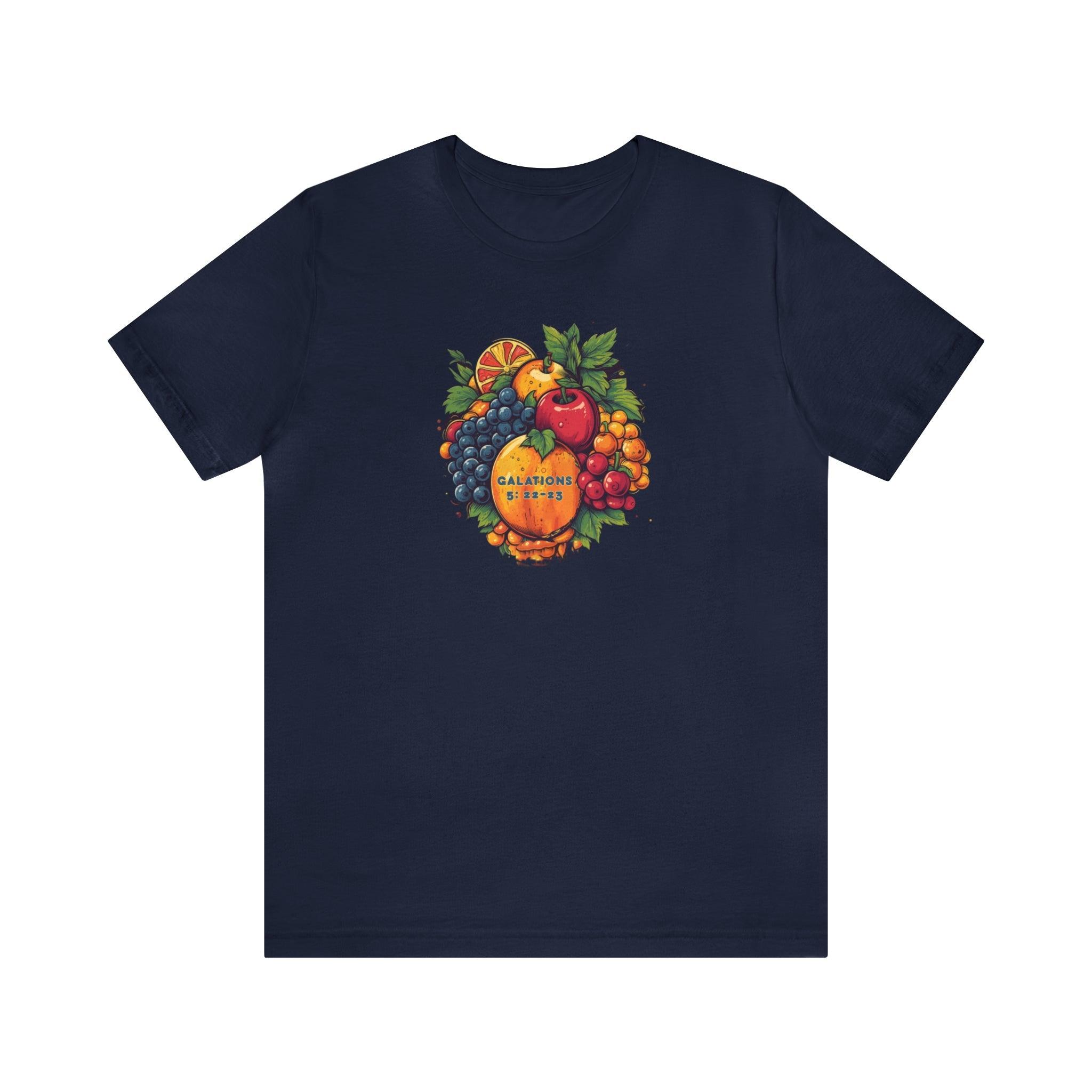 Fruits of the Spirit T-Shirt Christian Inspirational Tee Christian Apparel - Encore2woNavyS