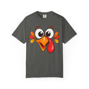 Funny Turkey Face Thanksgiving T-Shirt | Comfort Colors 1717 - Encore2woSNavy